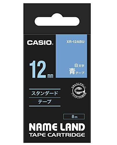 Casio LabelWriter NameLand Tape 12mm XR-12ABU Blue with White Text