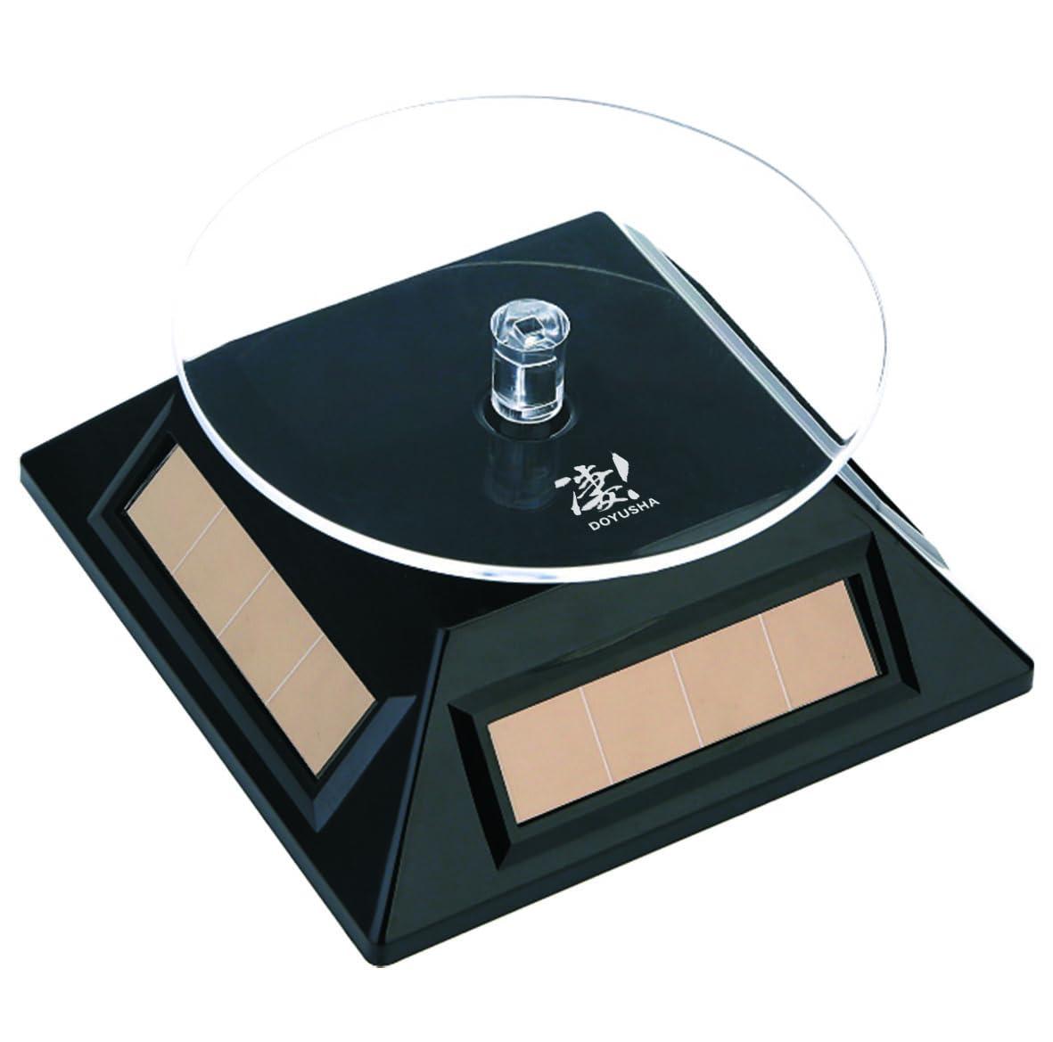 Doyusha Amazing! Solar-Powered Mini Turntable Hobby Tool Black