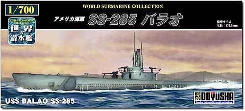 Doyusha 1/700 World Submarine Series No.11 U.S. Navy SS-285 Balao Plastic Model Kit WSC-11