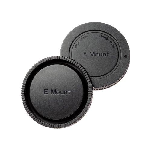 ETSUMI Sony E-Mount Compatible Body & Rear Cap Set Black E-6345