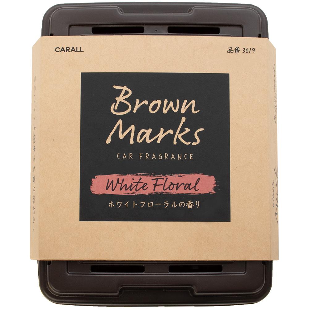 HARUKADO Car Air Freshener Brown Marks Large Box White Floral 400g 3619
