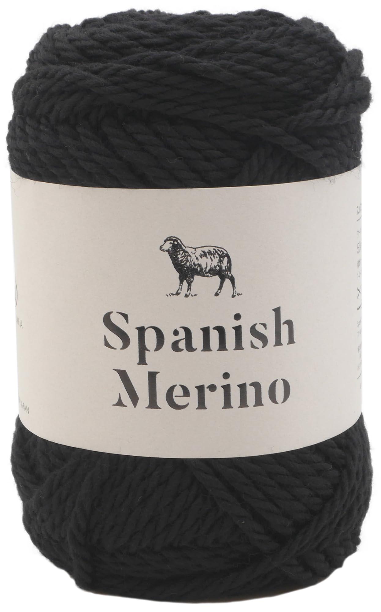 DARUMA Hand-Knitting Yarn Spanish Merino Extra Bulky COL. 7 Black 50g Approx. 71m 6080