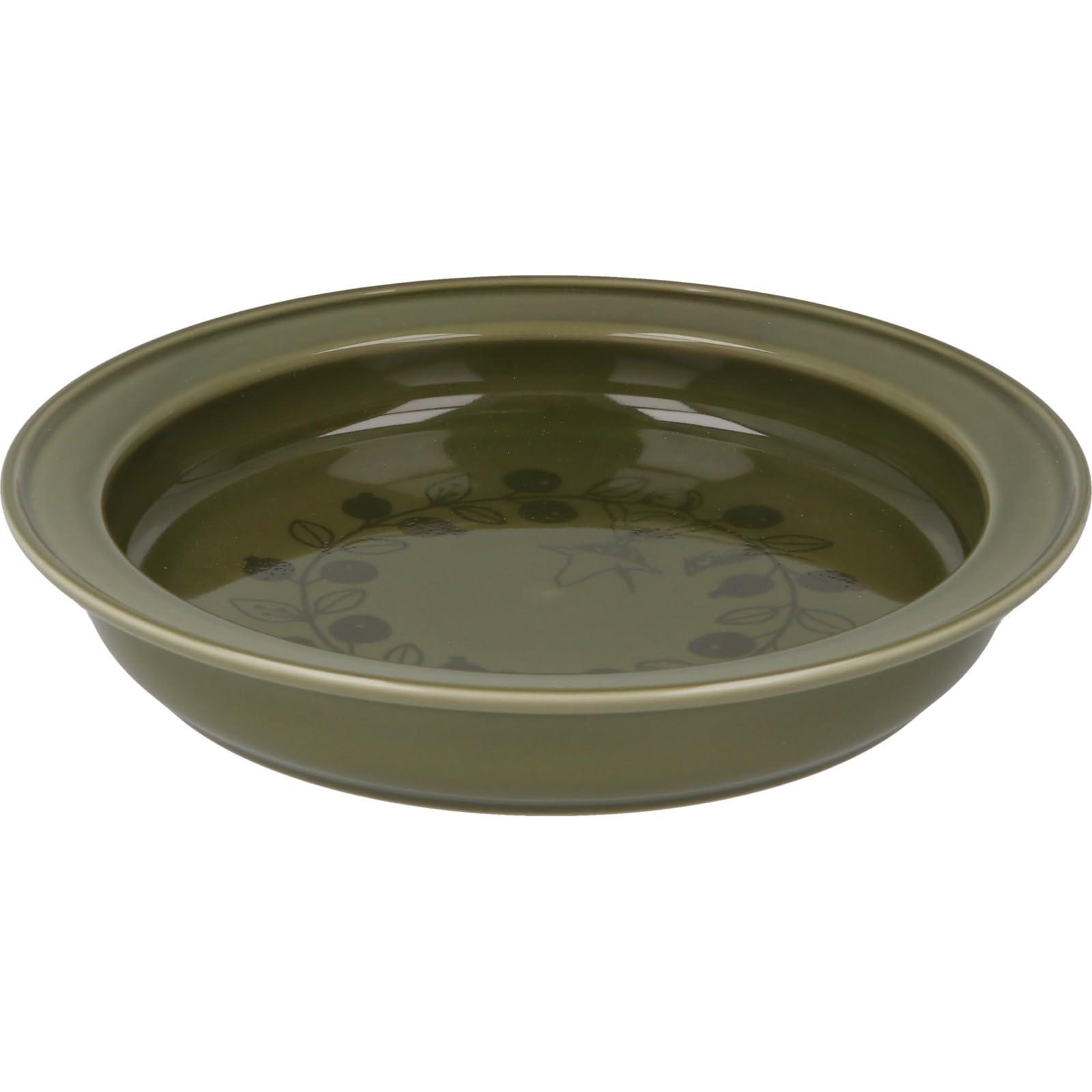 MOOMIN Curry Plate 21cm L Easy to Scoop Universal Shape Snufkin Moss Green Made in Japan MM7503-320