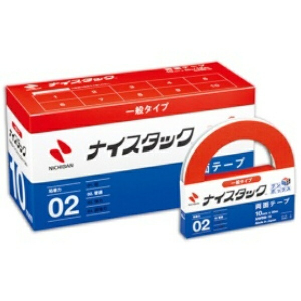 Nichiban Double-Sided Tape Nice Tack (General) 12 Rolls 10mm x 20m NWBB-10