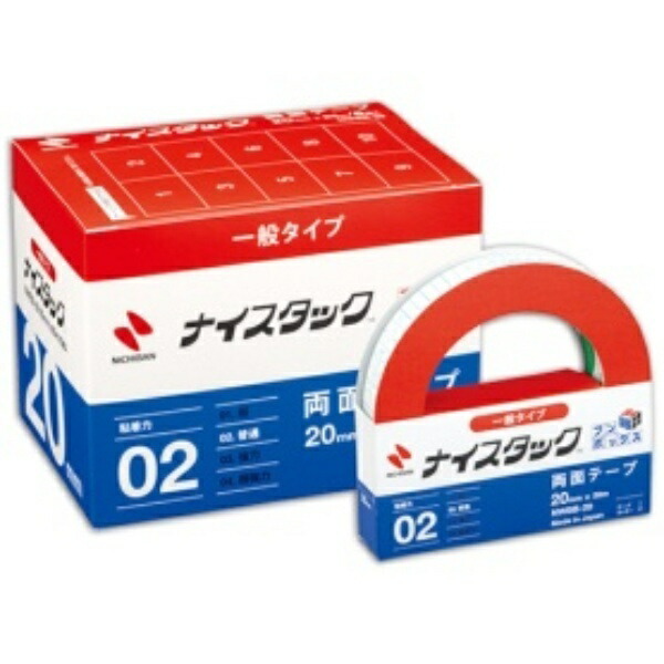 Nichiban Double-Sided Tape Nice Tack (General) 6 Rolls 20mm x 20m NWBB-20