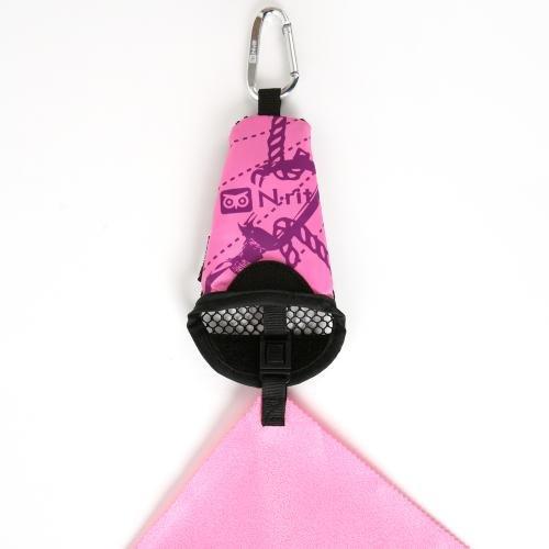 Nrit Quick-Dry Towel Kanpack Towel with Storage Pouch Pink L 1610111