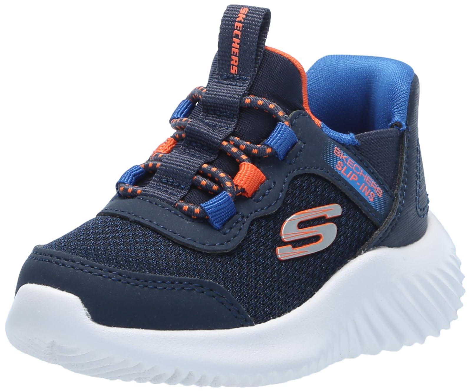 [Skechers] BOUNDER-BRISK-BURST_403822L Boys' Sneakers NVBL 17.0 cm