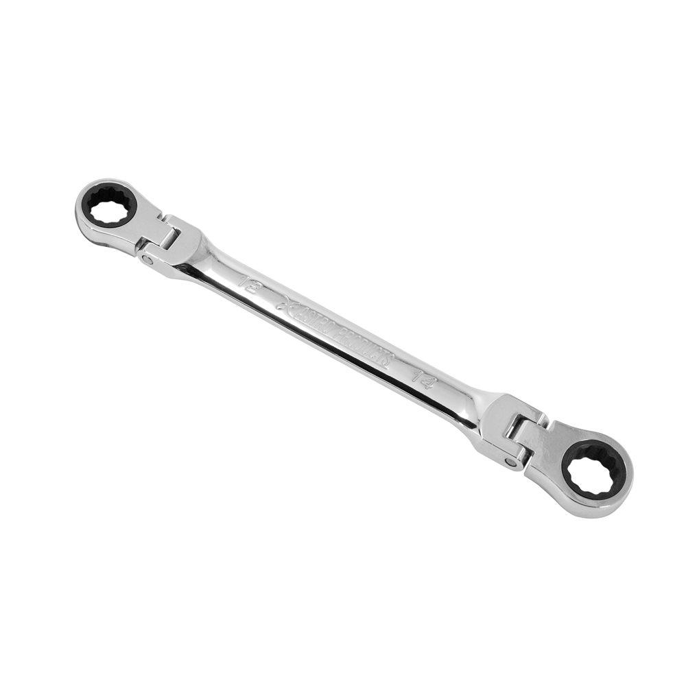 Astro Products Double Flex Ratchet Combination Wrench 12×14mm | Wrench Ratchet Combination Wrench Double Gear Wrench Gear Final Tightening Temporary Tightening Flex Swivel 72-Tooth Maintenance DIY Repair Construction Inspection