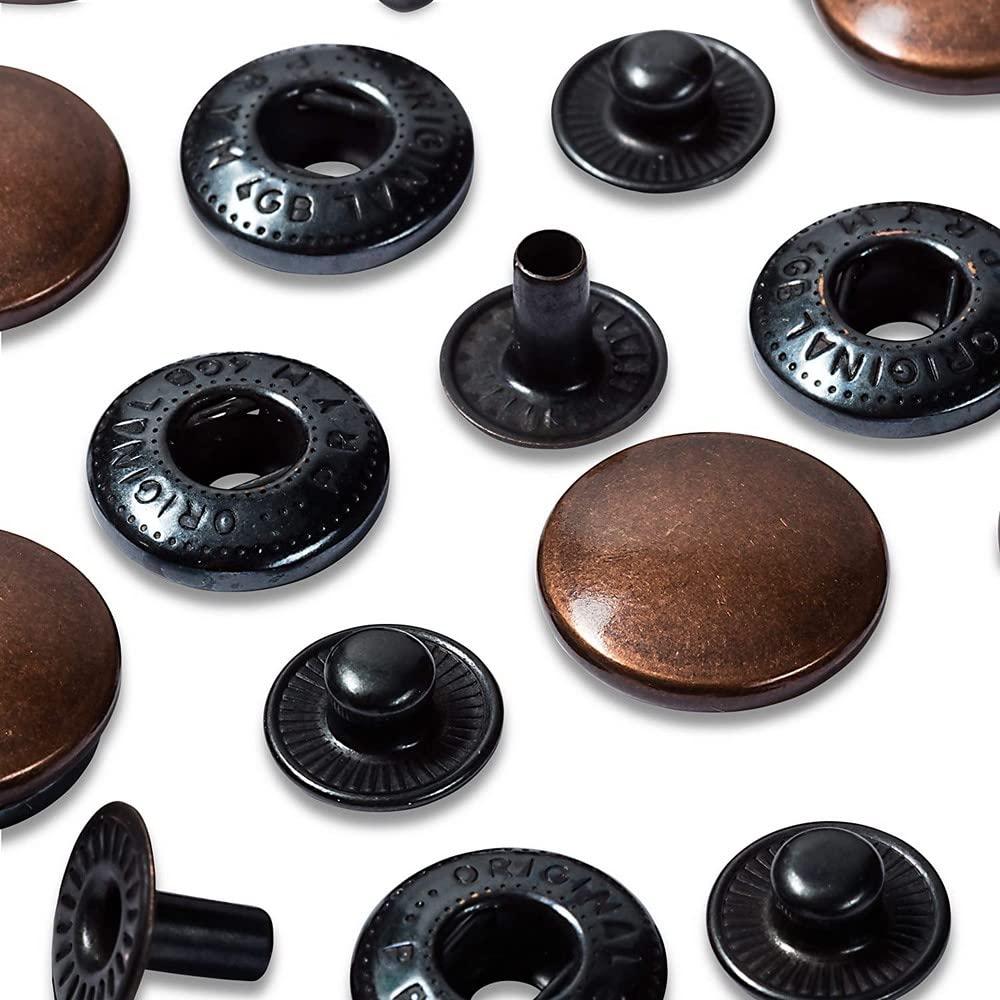 Prym Snap Button Anorak Replacement Set φ15mm 10 Pairs Old Copper 390328