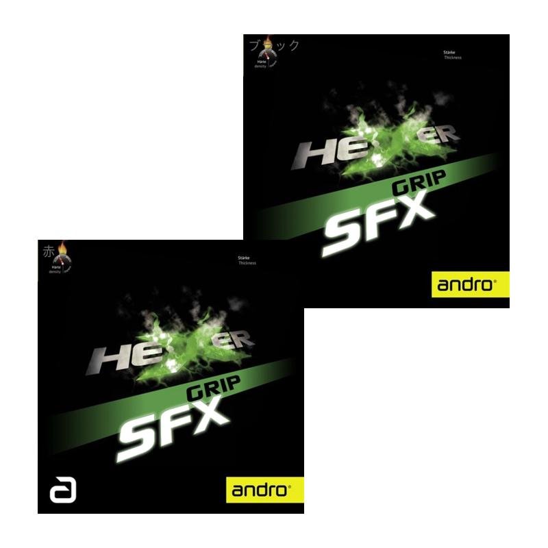 andro Table Tennis Rubber HEXER GRIP SFX (HEXER GRIP SFX) Back Soft Tension (Spin) Black 1.9 112294