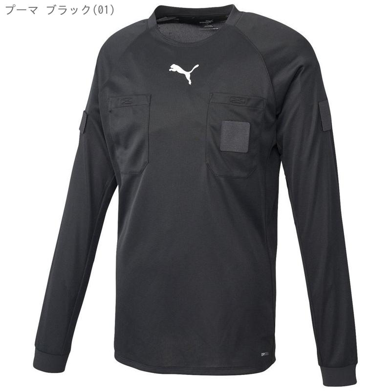 [PUMA] Soccer Referee Shirt LS Referee Shirt 705378 Men's 2024 Spring/Summer Color Black (01) M