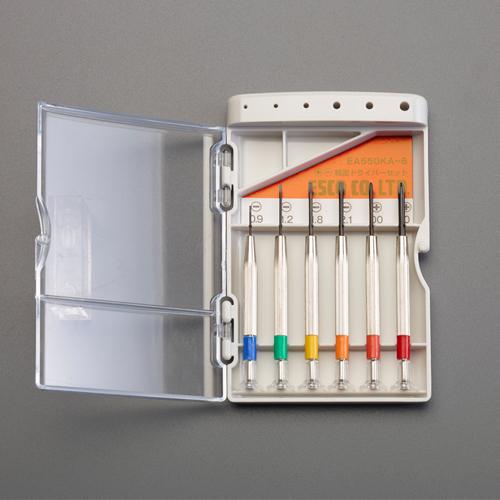 ESCO 6-Piece Set [+-] Screwdriver (Precision) EA550KA-6