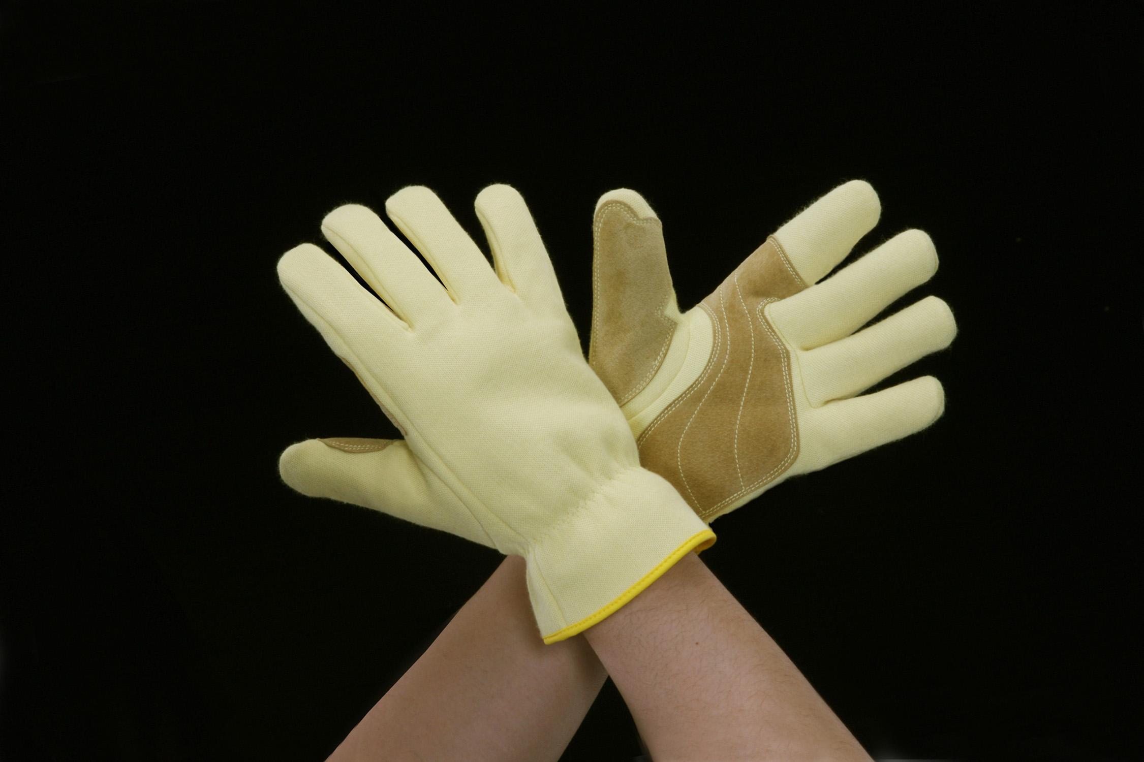 [Free / 240mm] Gloves (Cut-resistant / Kevlar and leather reinforced)