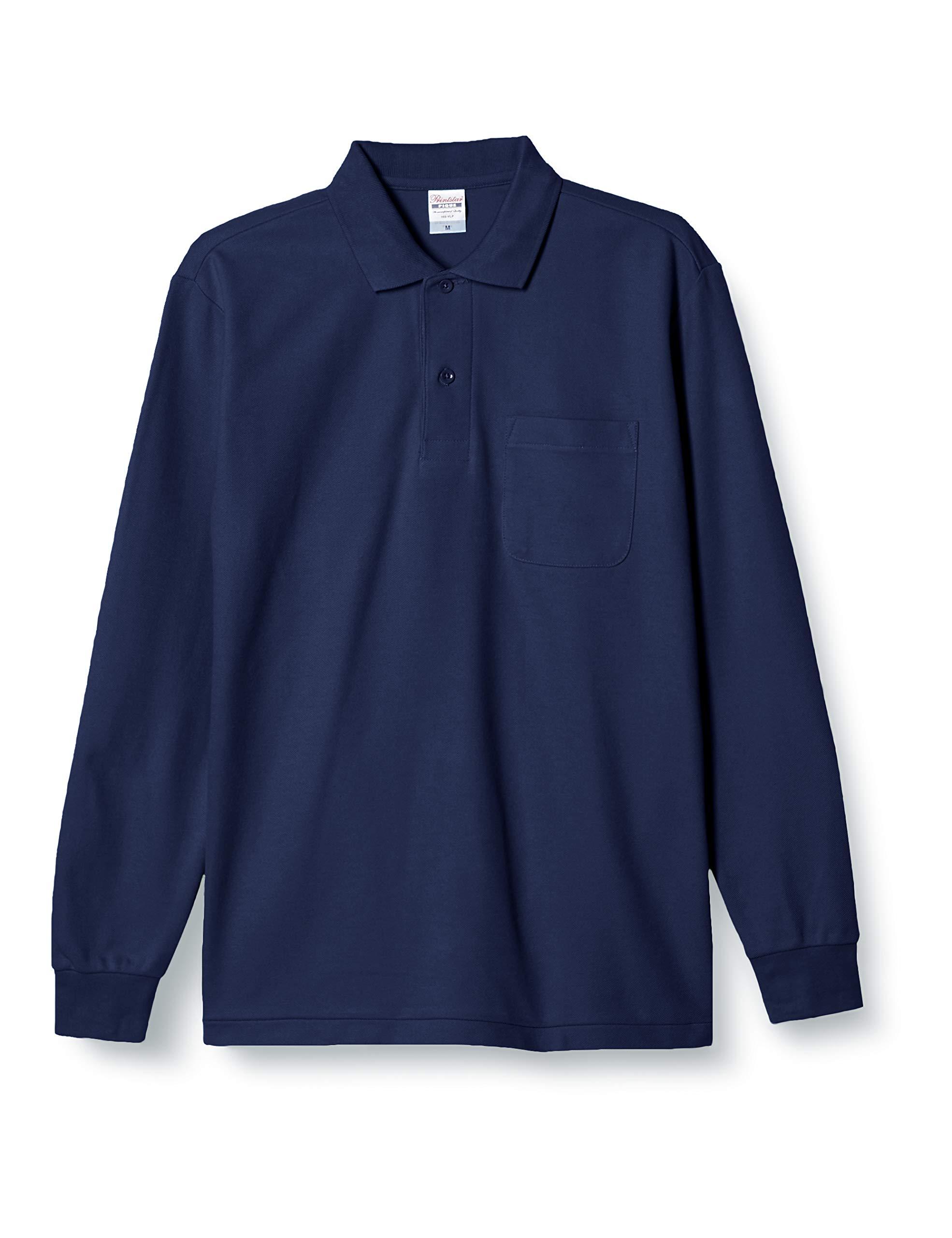 [Printstar] 5.8 oz. TC Piqué Long-Sleeve Polo Shirt [With Pocket] 00169-VLP Men's Navy 4L