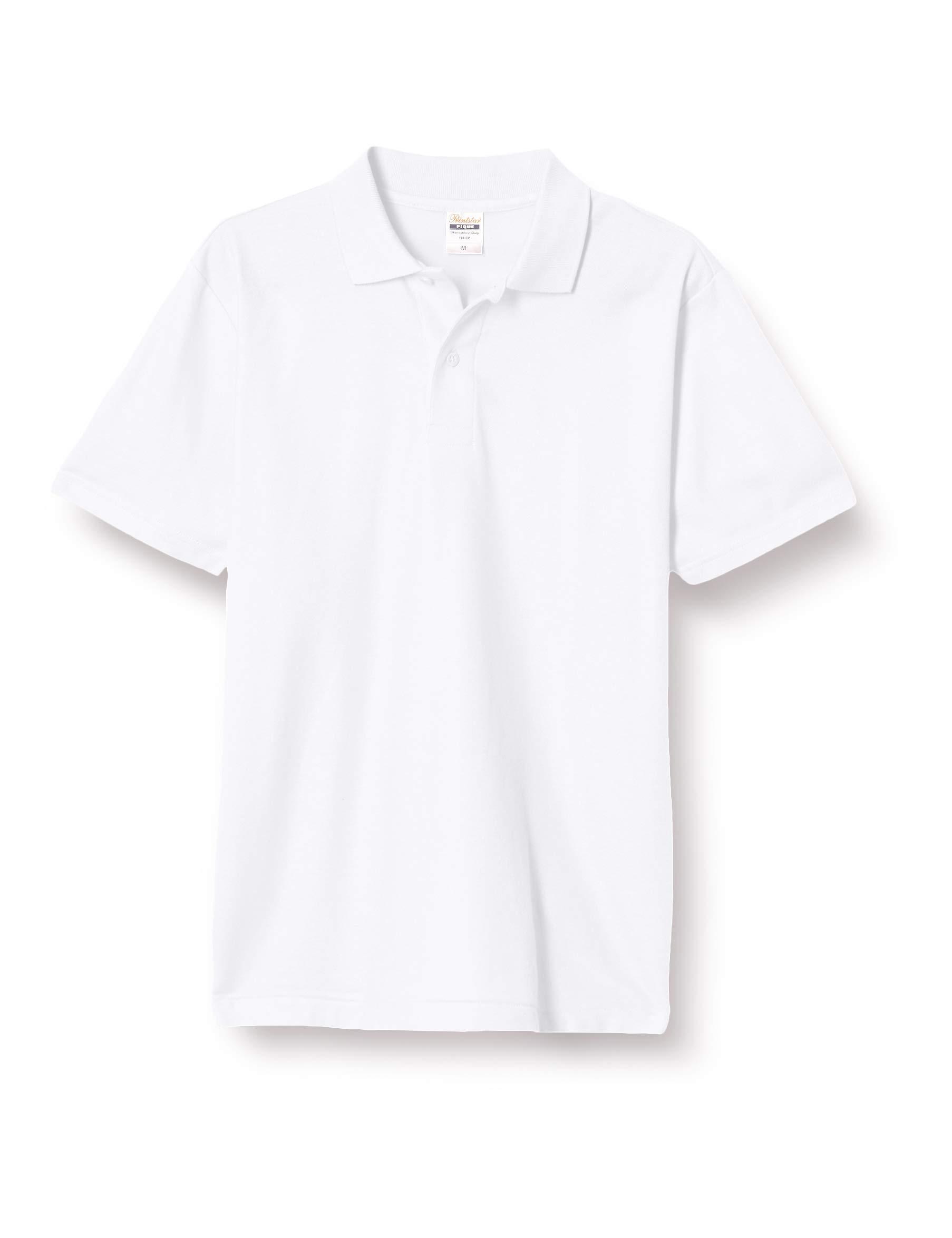 [Printstar] Short Sleeve 4.9 oz. TC Piqué Casual Polo Shirt 00193-CP Men's White SS (Equivalent to Japanese Size SS)