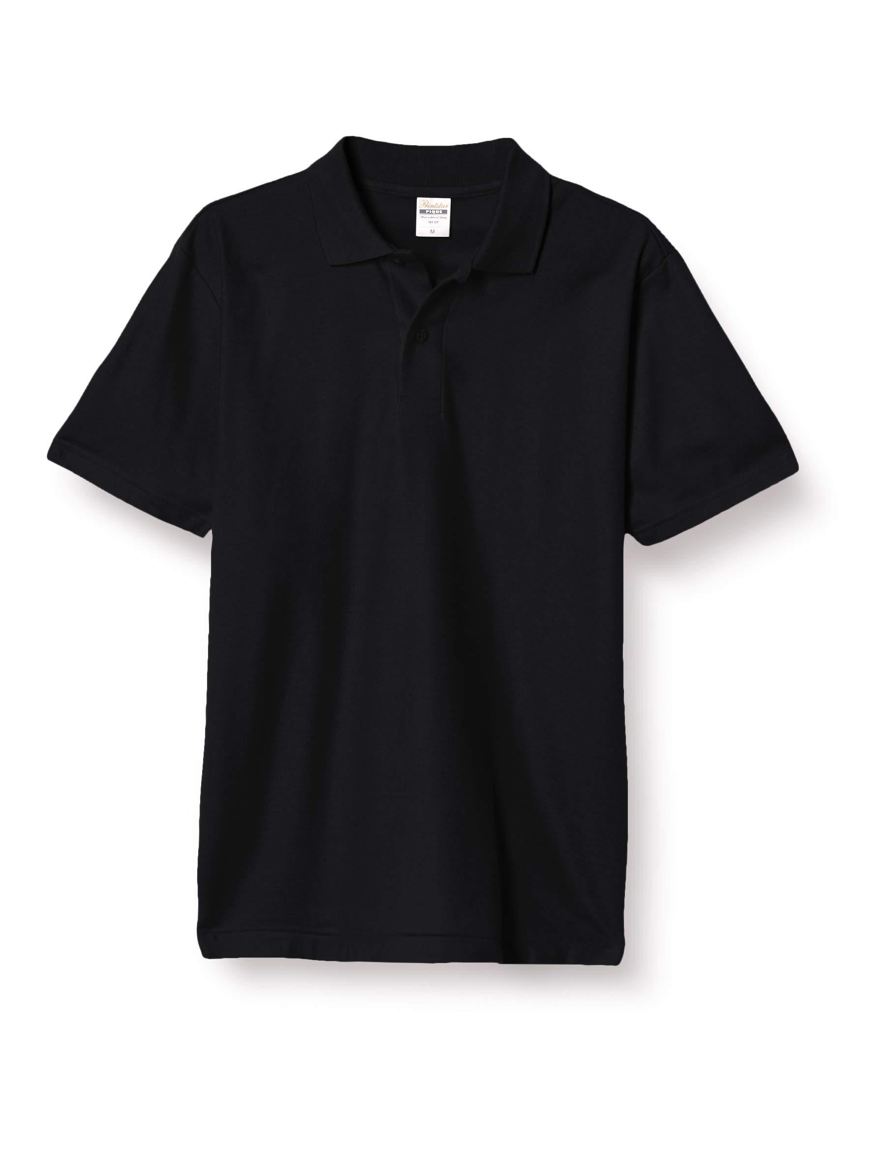 [Printstar] Short Sleeve 4.9 oz. TC Piqué Casual Polo Shirt 00193-CP Men's Black SS (Equivalent to Japanese Size SS)