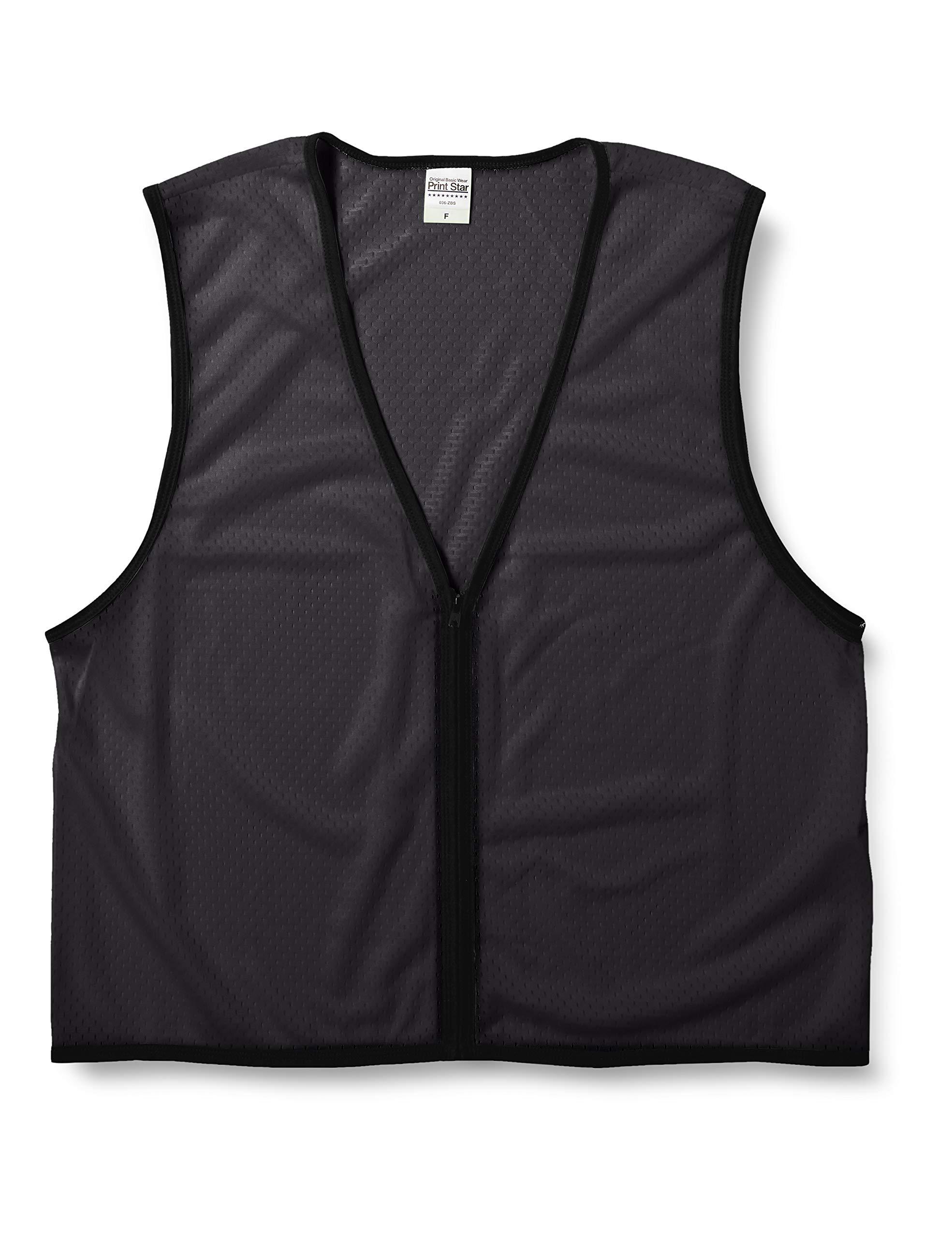 [Printstar] Tops Zip-Up Bibs 00036-ZBS Men's Black XXL (Equivalent to Japanese Size 3L)