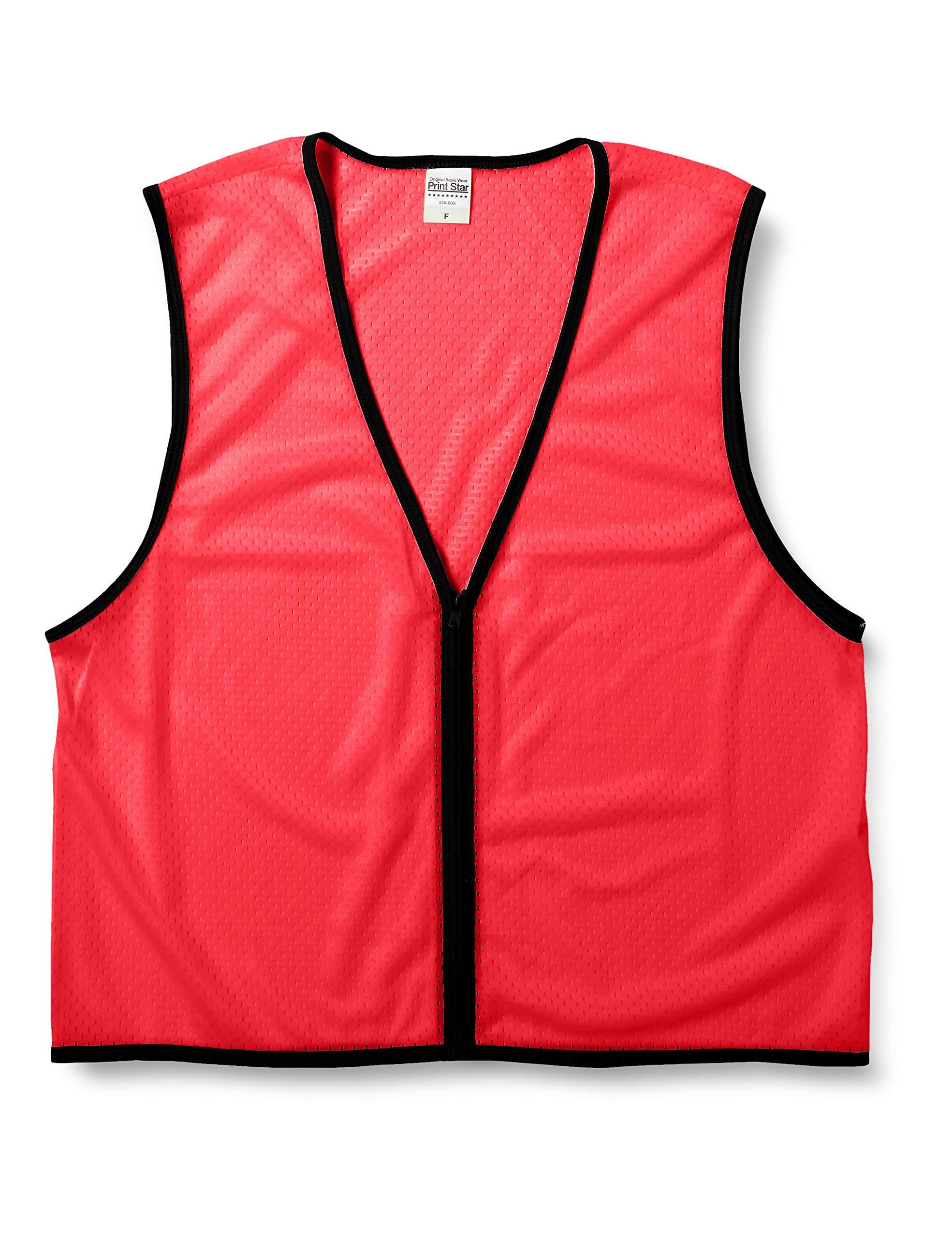 [Printstar] Tops Zip-Up Bibs 00036-ZBS Men's Red XXL (Equivalent to Japanese Size 3L)