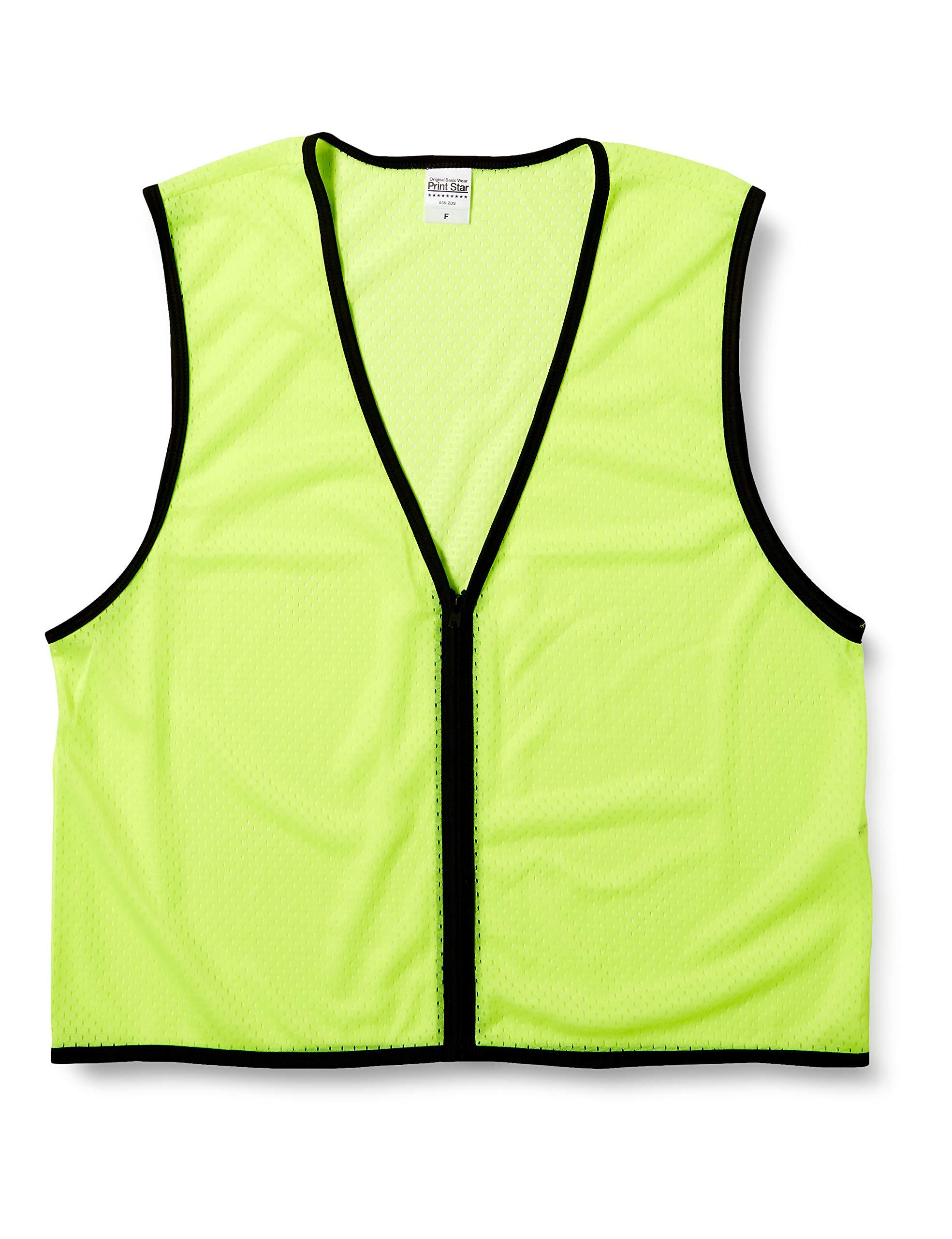 [Printstar] Tops Zip-Up Bibs 00036-ZBS Men's Fluorescent Yellow XXL (Equivalent to Japanese Size 3L)