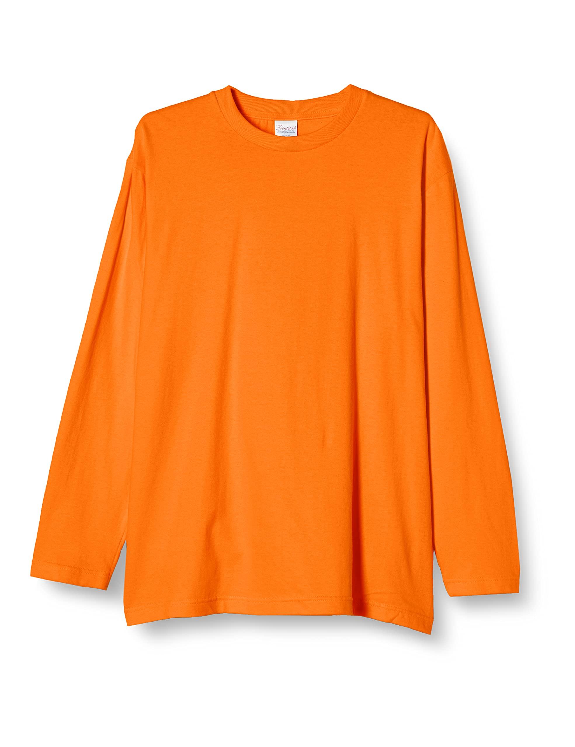 [Printstar] 5.6 oz CVL Heavyweight Long Sleeve T-Shirt 00102-CVL Orange Japan XS (Equivalent to Japanese size XS)