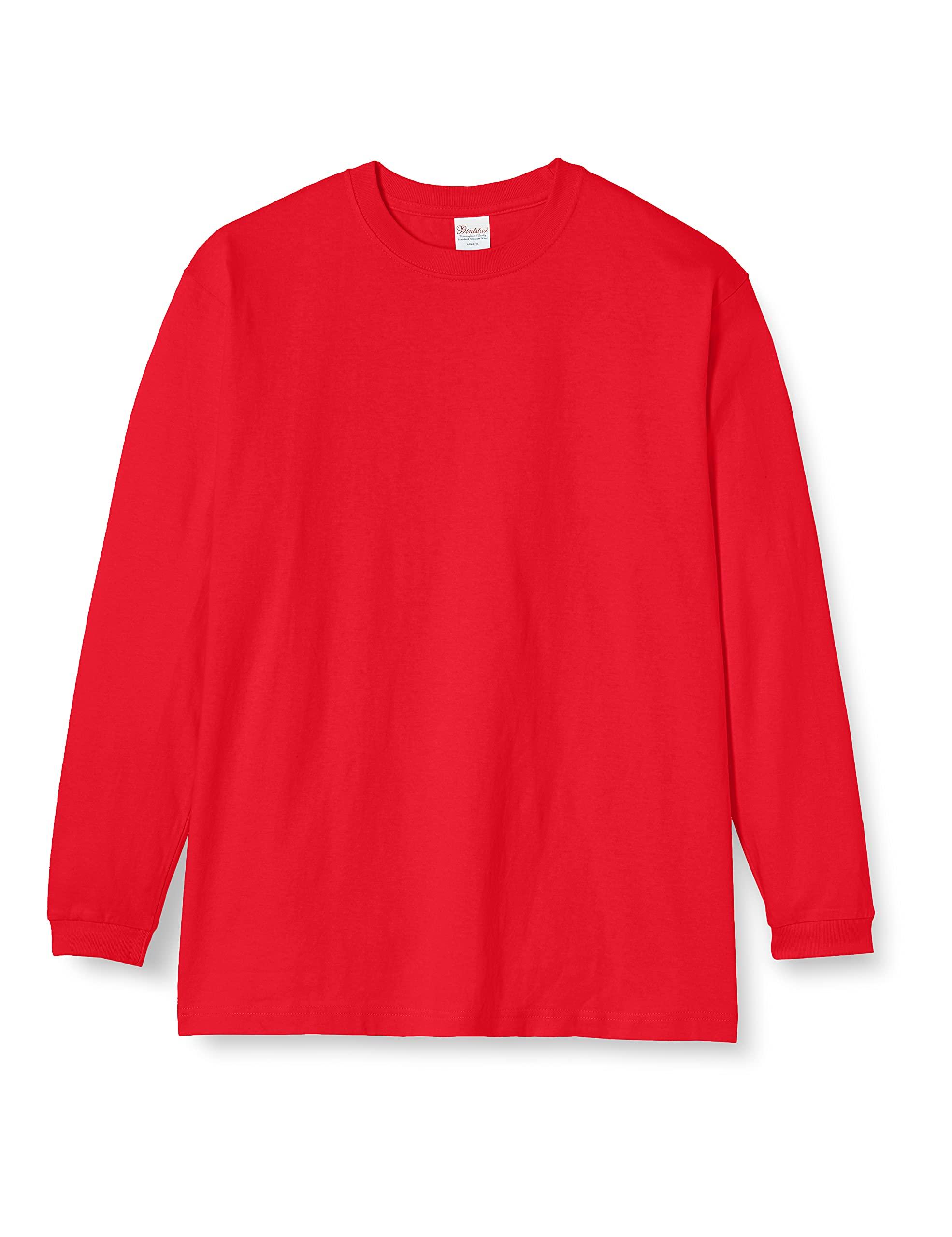 [Printstar] 7.4 oz HVL Super Heavy Long Sleeve T-Shirt 00149-HVL Red Japan 2XL (Equivalent to Japanese Size 3L)