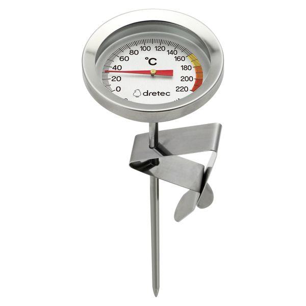 Dretec Deep Fry Thermometer Thermometer Installation Cooking Stainless Steel Oil Deep-Fried Foods Meat Coffee Tempering