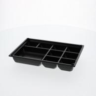 Acta Lunch Box Container Single-Tier Bottom 81×55H Black 25-Pack 004430083