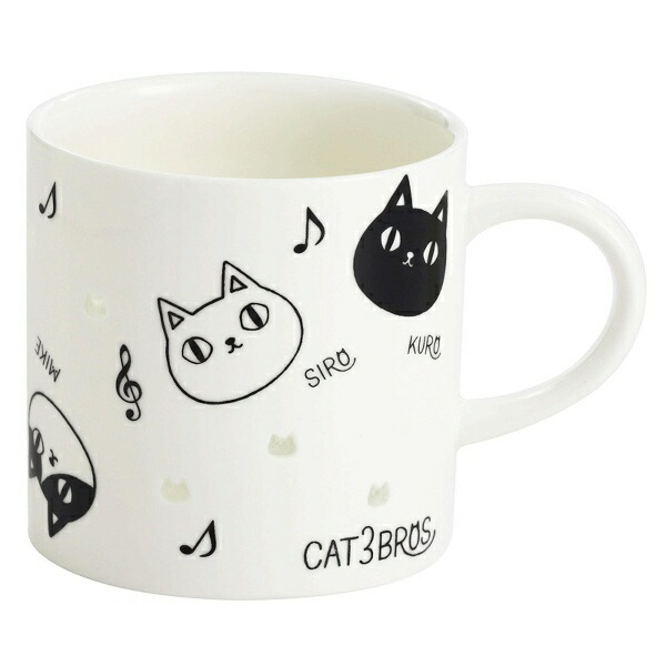 Ceramic Indigo Glaze Firefly Carving Mug Cat Trio Faces Size: Approx. φ8.3 H8 23217