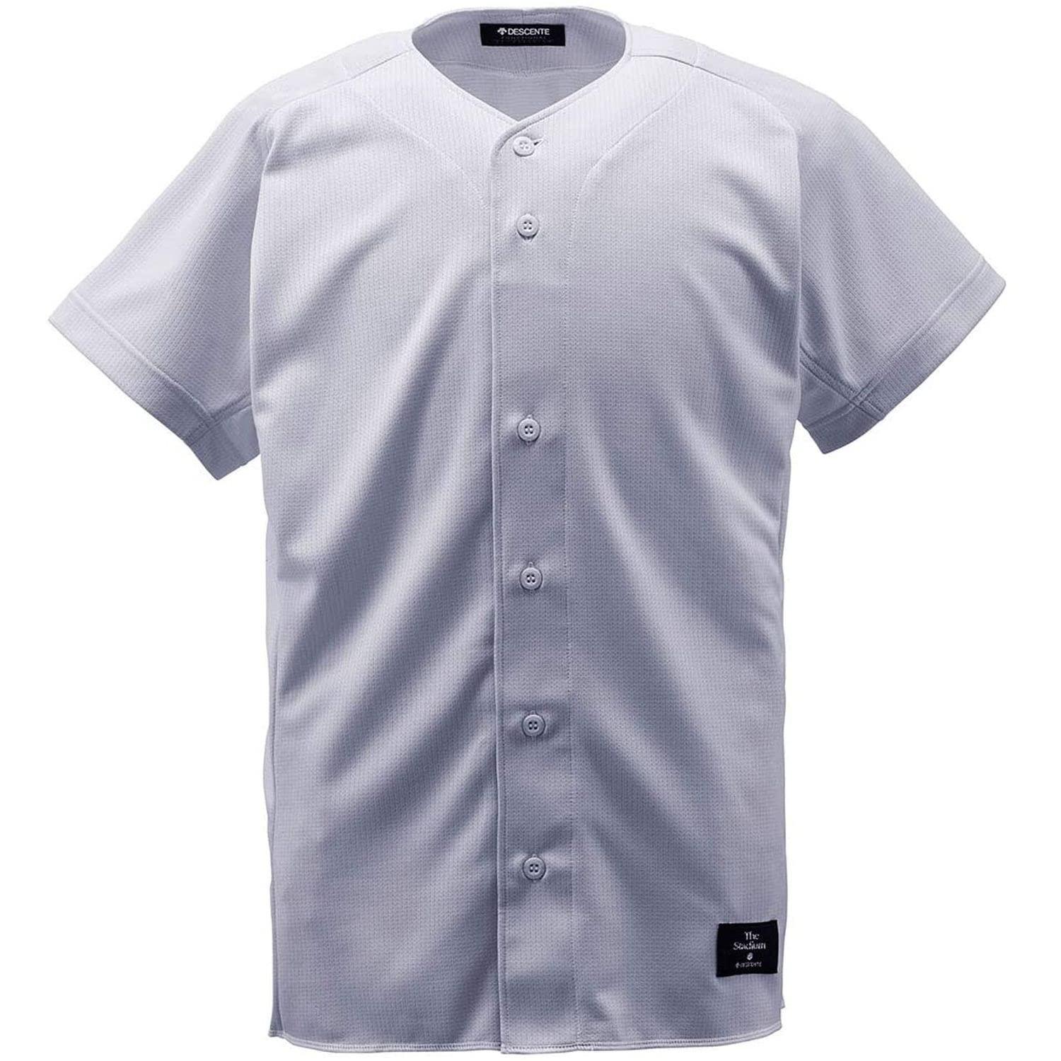 [Descente] Uniform Full-Open Shirt K Silver O