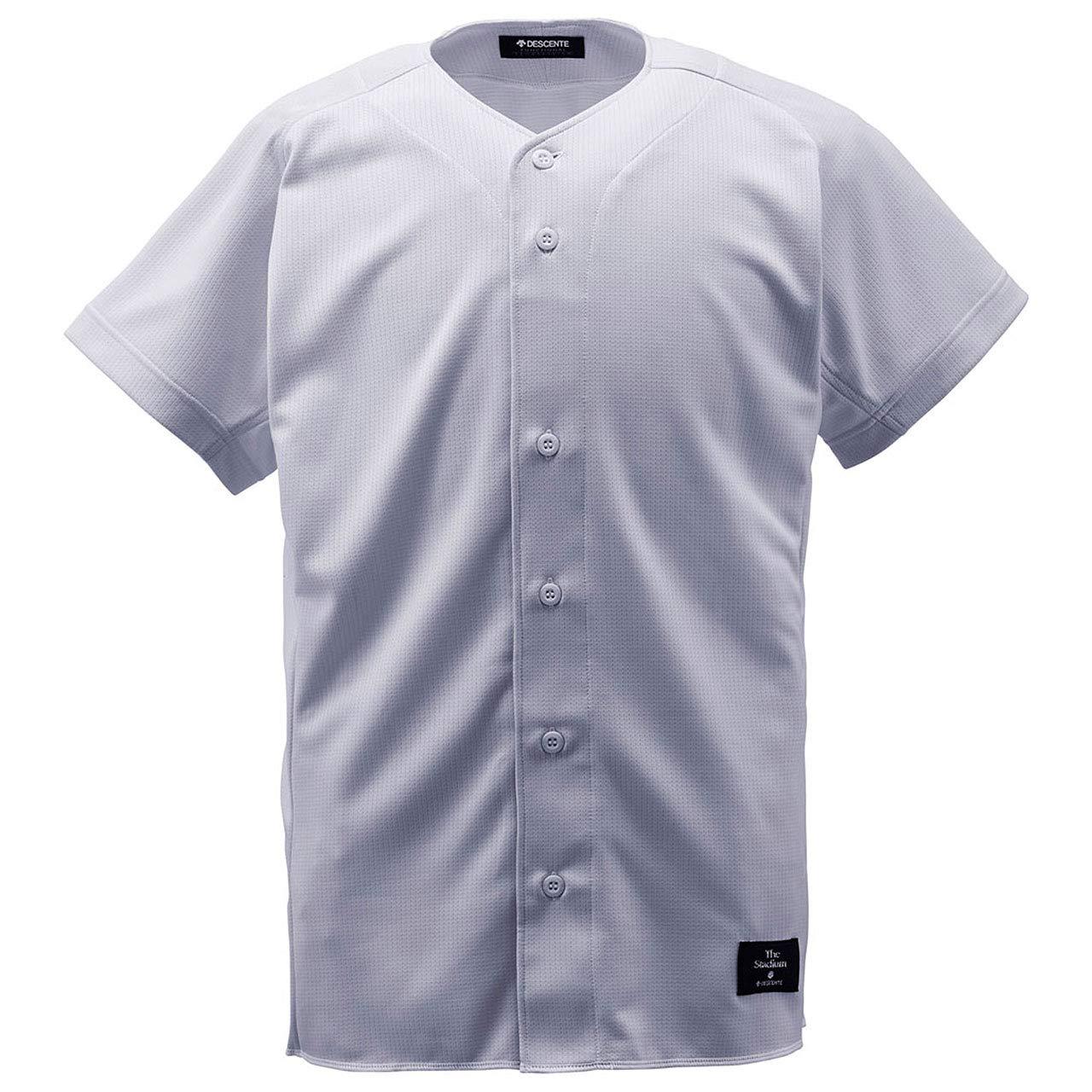 [Descente] Uniform Full-Open Shirt K Silver XA