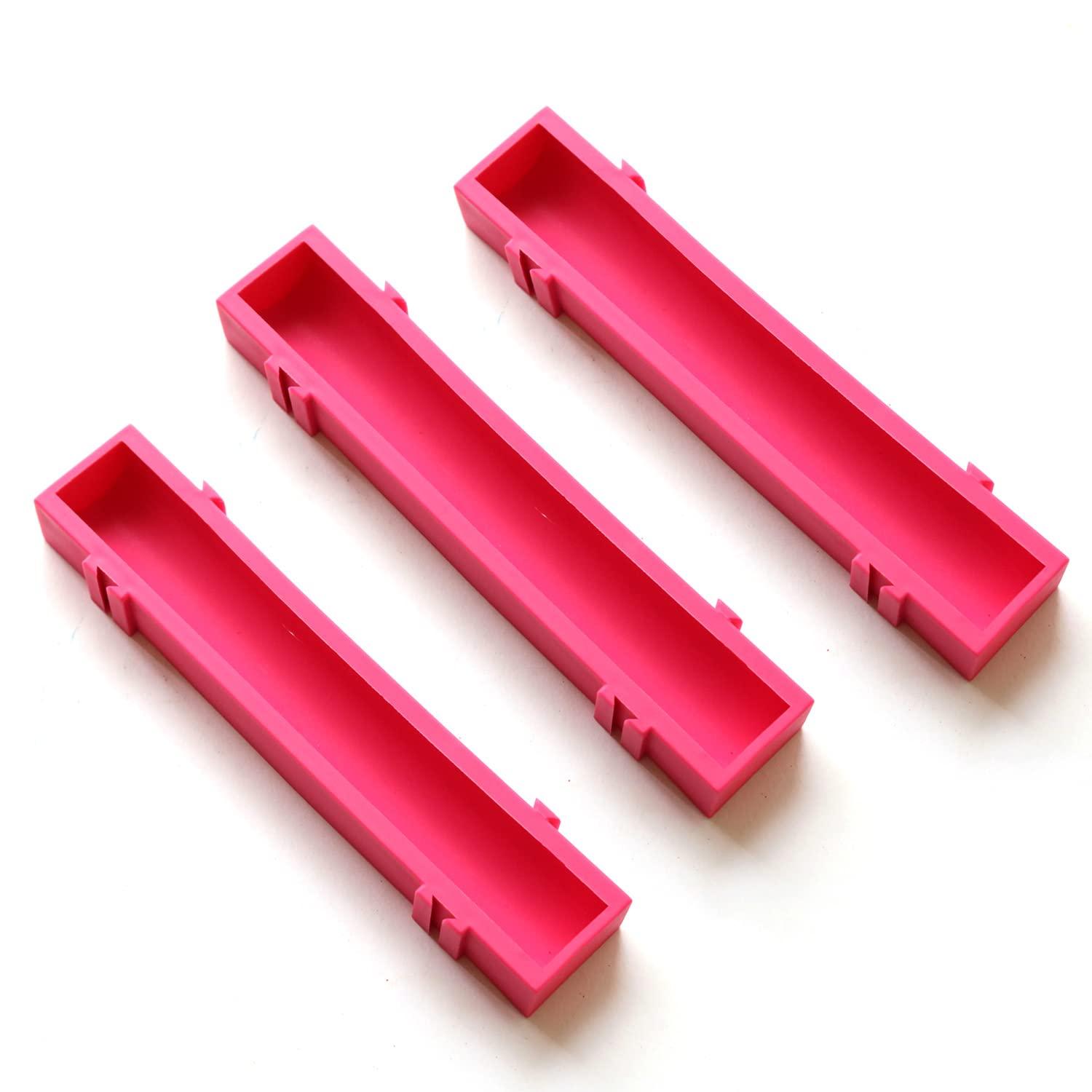 Nippon Chuko Bobbin Container - Easy to load and unload, securely holds for neat storage - Pink 3-Piece Set NI-05435-3