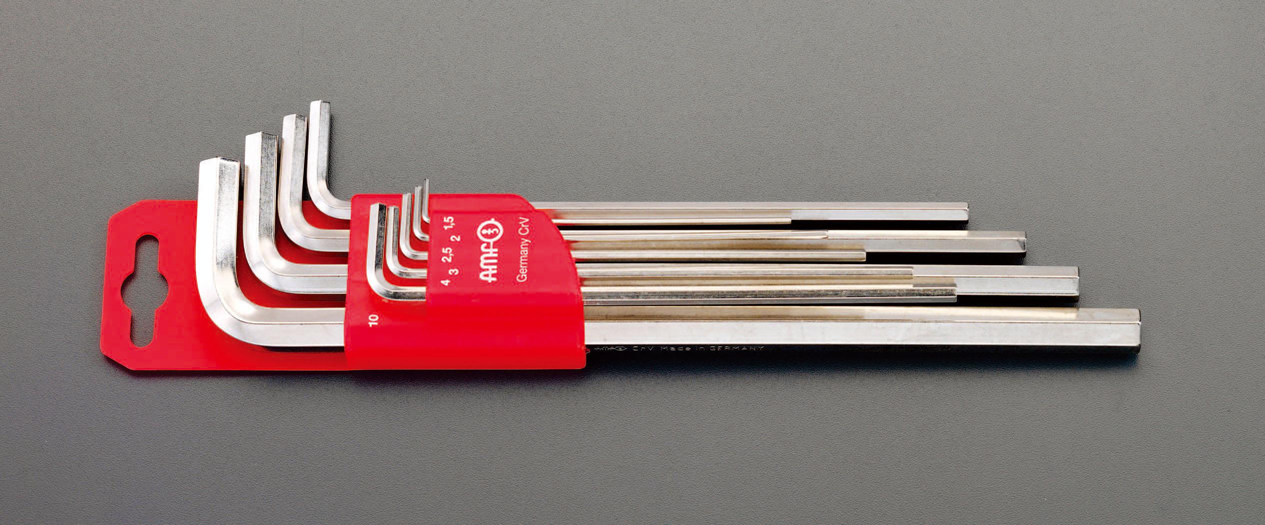1.5–10.0 mm / 9-piece set [Hex] wrench (long)