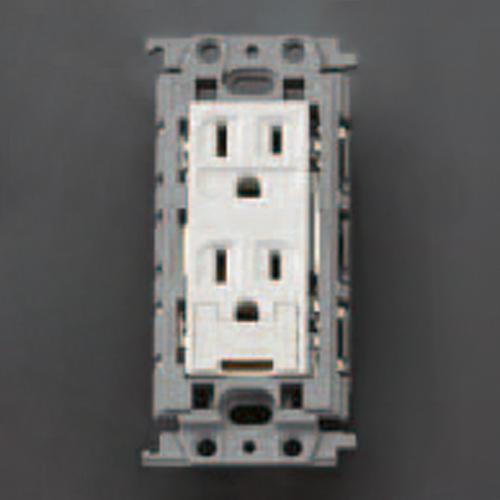 125V/15A Flush-Mount Outlet (2-Outlet/Grounded) [Insulated Frame]