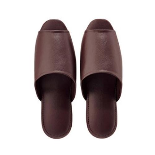 [L] Antibacterial Slippers (Dark Brown)