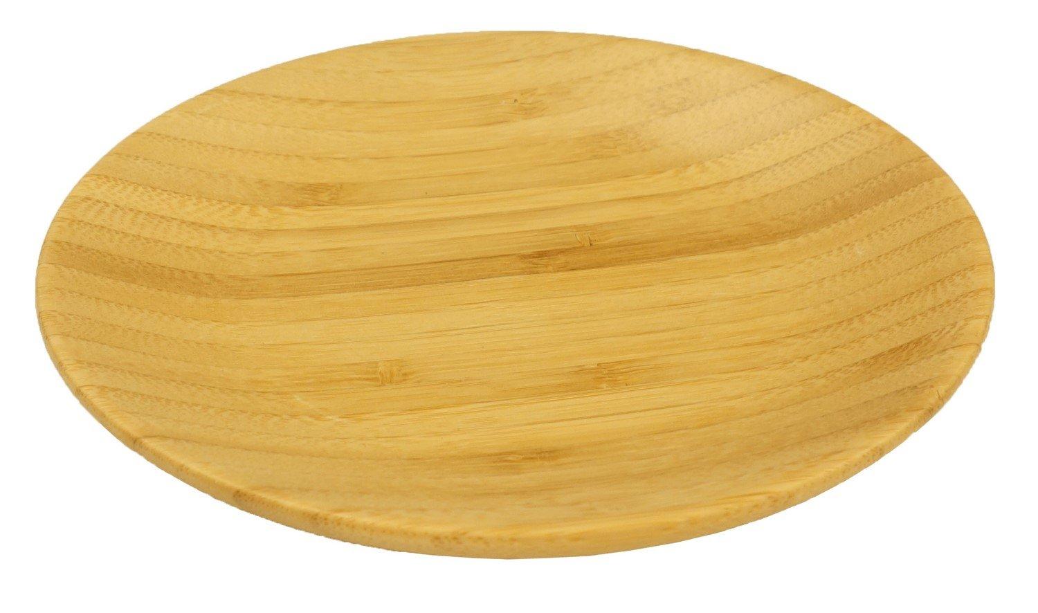 Captain Stag Barbecue BBQ Bamboo Tableware TAKE-WARE Round Plate Diameter 16cm UP-2535