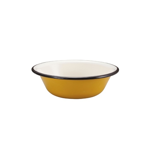 CAPTAIN STAG BBQ Bowl Enamel Bowl 16cm Yellow UH-515