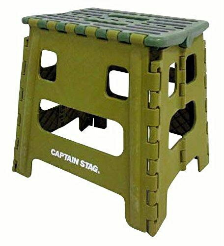 CAPTAIN STAG Step Stool Chair Folding Step M Size Green UW-1509