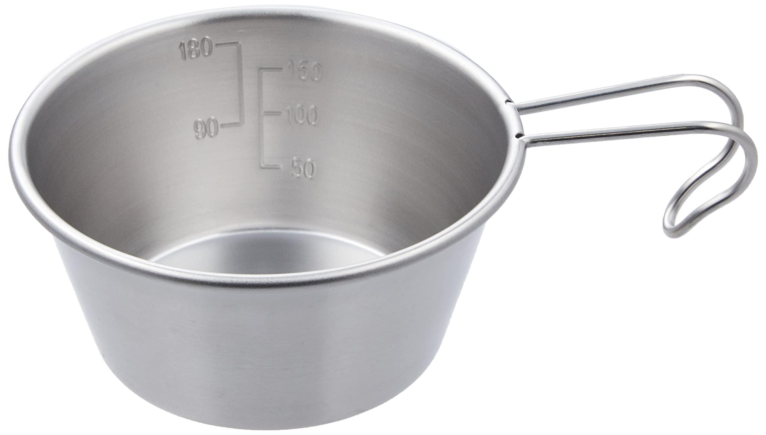 CAPTAIN STAG Sherpa Cup Stainless Steel Mini Sherpa Cup 210ml Spiral Finish Stainless Steel Made in Japan Tsubame Sanjo UH-47 Silver