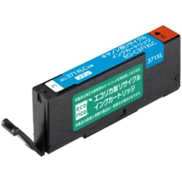 Ecolica Recycled Ink Cartridge Cyan (Dye) [Canon: BCI-371XLC Compatible] ECI-C371XLC 1 piece