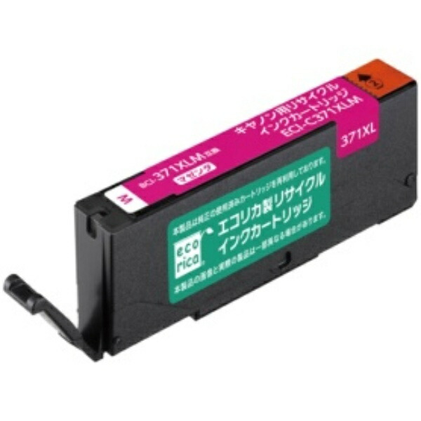Ecolica Recycled Ink Cartridge Magenta (Dye) Magenta [Canon: BCI-371XLM Compatible] ECI-C371XLM 1 piece