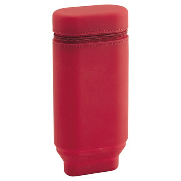 Rihitorabu Stand Pen Case Oval Type Red A7694-3