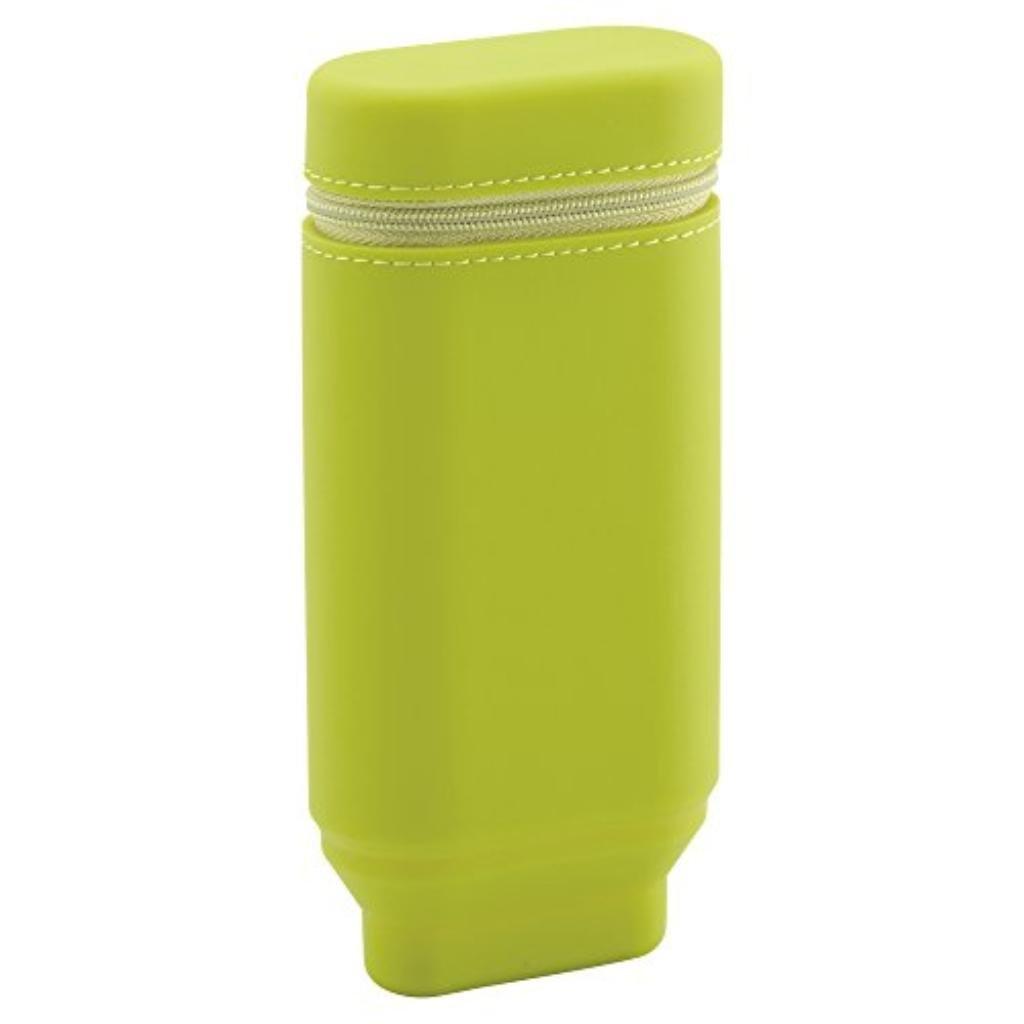 Rihitora Stand Pen Case Oval Type Yellow Green A7694-6