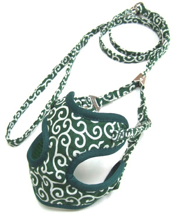 ONS Cotton Karakusa Soft Harness Lead 3S Green