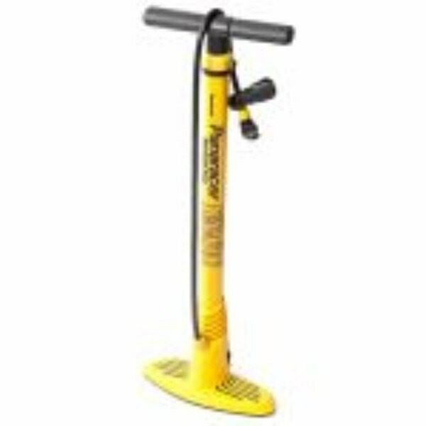Panaracer Bicycle Air Pump - Universal Valve Compatible - Includes Ball/Inflatable Adapter - Yellow - Plastic - BFP-PSAY1