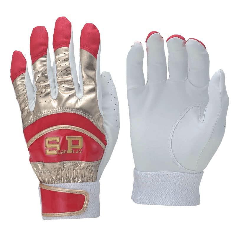 SUREPLAY Mid-End Model (Ambidextrous) Baseball Batting Glove Batter 23SS (SBA132) R (Red) M/23-24cm