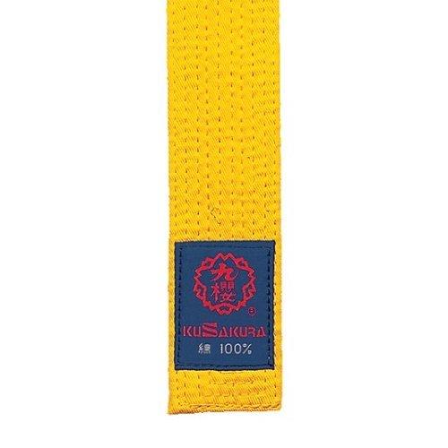 Kyūō Karate Belt for Karate Gi - Yellow (Y) Size 4