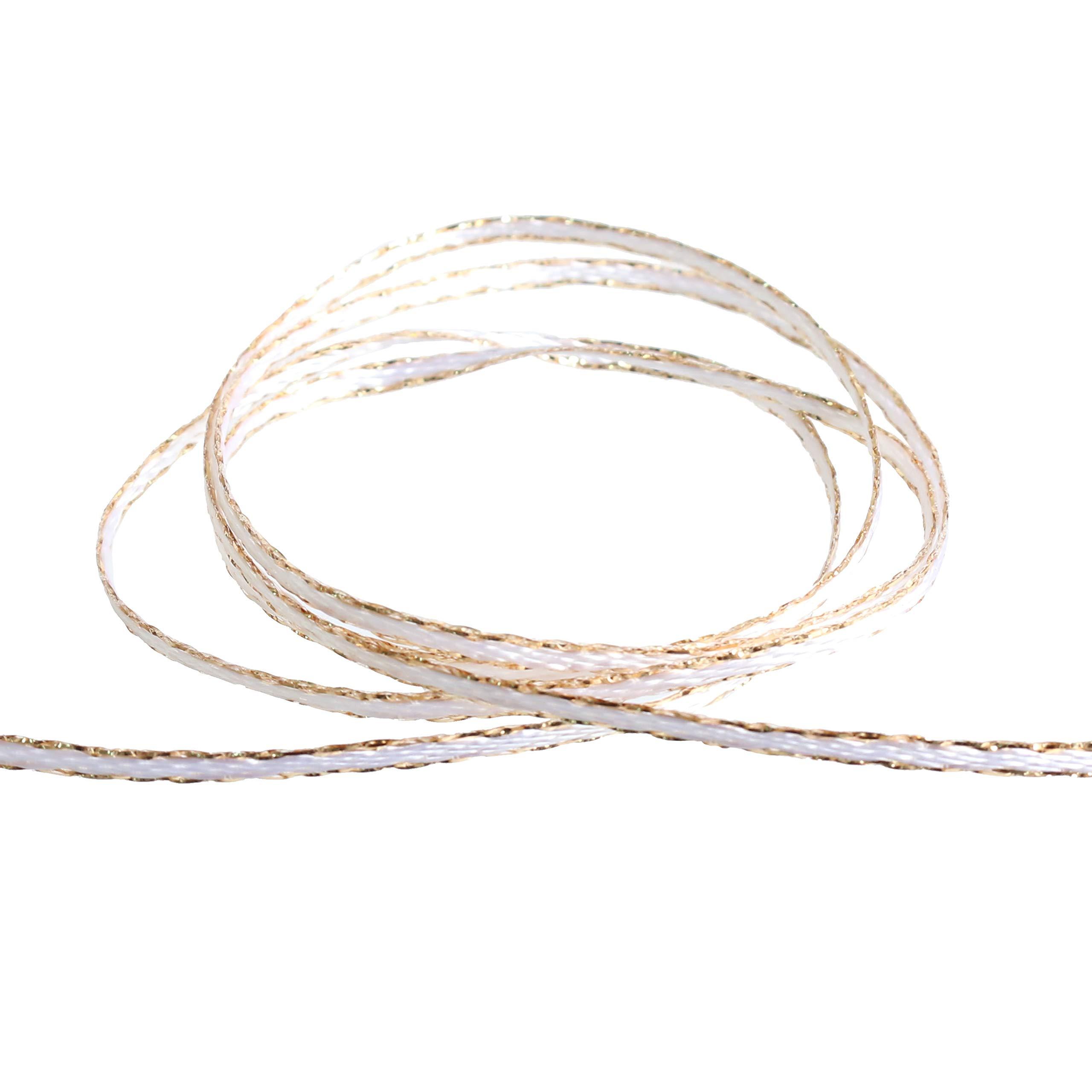 Blanc de Core Ribbon 2MM Edge Metallic No.3702-11 2mm × 30m