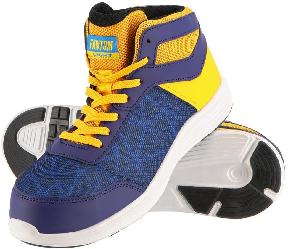 [KOSHIN RUBBER] Safety Shoes Work Boots High-Cut Resin Toe Cap Mesh Specifications Breathability Cushioning Shock Absorption Ultra-Lightweight Design Flexible Sole Easy to Walk In Phantom Light FL-5020MC E0734MR Navy 27.0 cm