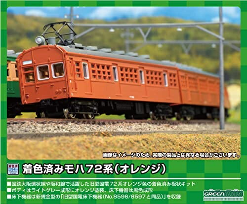 Green Max N Gauge Pre-painted KumoHa 73 (Orange) 13015 Model Train Electric Train