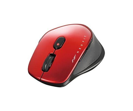 Buffalo Wireless BlueLED Silent 5-Button Mouse with Connection Switching Function NeoFit Mouse Red BSMBB540RD 1 Unit
